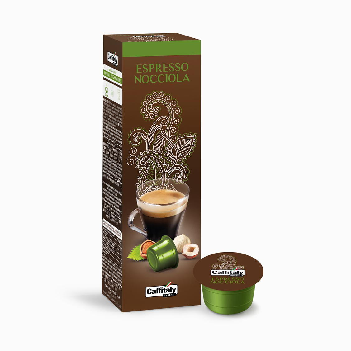 Капсулы для кофемашин Caffitaly System - Ecaffe  Espresso Nocciola (10 шт.)