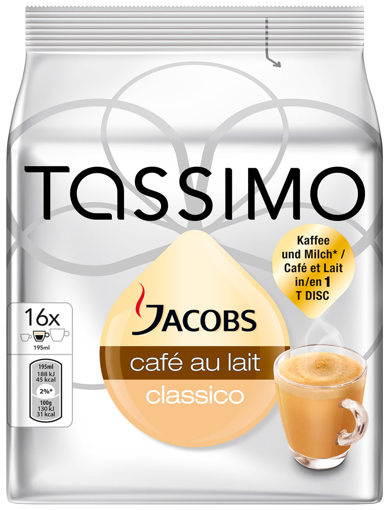 Кофе в капсулах Tassimo Кафе О Лэ (16 шт.)