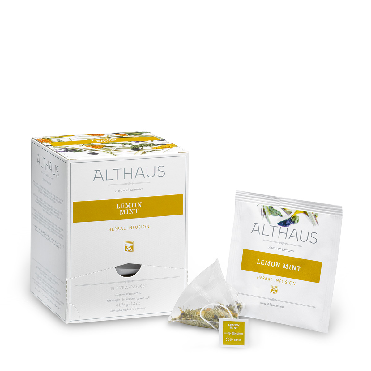 Чай травяной Althaus Lemon Mint, 15 пир.