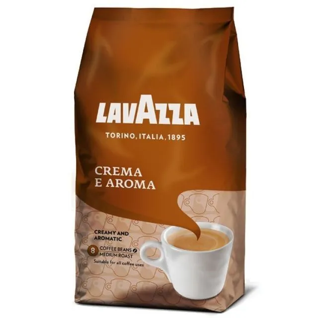Кофе в зернах Lavazza Crema e Aroma в бежевой упаковке (1 кг)